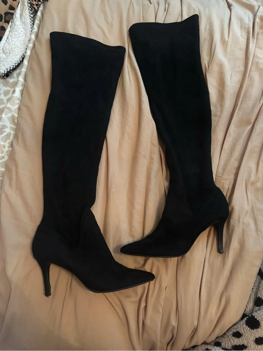 Jessica Simpson Black Over-the-Knee Pointed-Toe Stiletto Boots